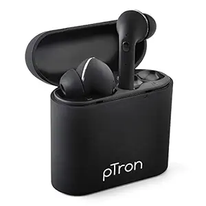 (Renewed) pTron Bassbuds Lite True Wireless Bluetooth Earbuds (TWS) (Black)