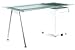 Produktbild hjh OFFICE 673930 Schreibtisch START-UP Lichtgrau/Satin-Glas mit Standcontainer