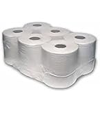 Lot De 6 Rouleaux Papier Essuie-Mains - 450 Feuilles Double Épaisseur 18,5 X 20 Cm