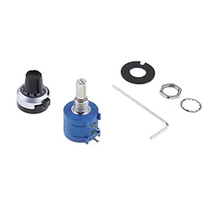FLAWISH 1Pcs 1K Ohm 3590S-2-103L 10-Turn Rotary Wire Wound Precision Potentiometer Kit
