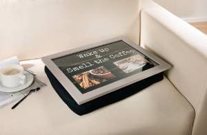 Knie-Tablett mit Kissen – 2 Rahmen für eigene Fotos - 2