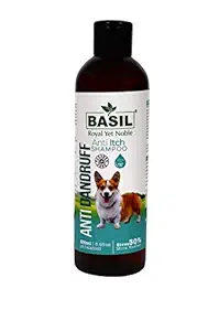 House Of Gifts Basil Natural Dog Shampoo for Anti Dandruff Anti-Itch Shampoo 500 ml with one Key Chain