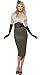 Price comparison product image Ladies WW2 Army Military Pin up 1940s Glamour Sexy Fancy Dress Costume Plus Size (UK 12-14)