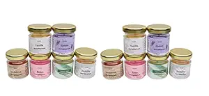 Fonthill Multi-Colored Paraffin Wax Aromatherapy Mood Uplifting Candle (Set of 12)