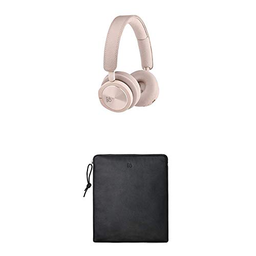 Bang & Olufsen Beoplay H8i - Auriculares supraurales inalámbricos Bluetooth, con cancelación de ruido activa (ANC), modo de transparencia y micrófono, Rosa + Funda de piel, color negro