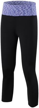Middle Waist Yoga Jogger Pant Women Sport Power Flex Dry-Fit Pants Workout Printed Leggings Yoga Capri YD5080,purple,S