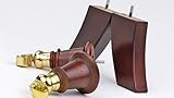Madera maciza y lacada. Knightsbrandnu2u 4 Patas de Madera Maciza con Pasador de latón de Repuesto para sofás, sillas, taburetes M8 (8 mm) CWC722