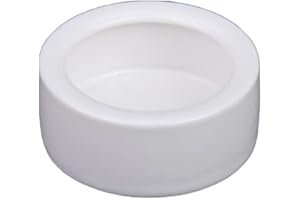 GEREINY Geriny Ciotola Rotonda in Ceramica Bianca per rettili Ciotole per Animali Domestici Ciotole per Animali Domestici Mini Cibo Acqua Anti-E Bianco