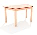 'Table Trapezoid Adjustable Height with Coloured Edge Happy Classic 70 x 110 cm