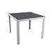 Produktbild greemotion Tisch Monza silber, Esstisch mit Spraystone-Platte, Gartentisch mit leichtem Aluminiumgestell, wetterfest und pflegeleicht, Maße ca. 90 x 90 x 74 cm