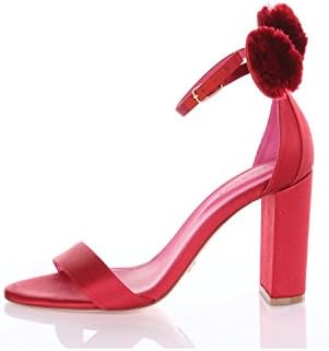 Oscar Tiye MINNIE90POMPOM Sandals Women Red 38