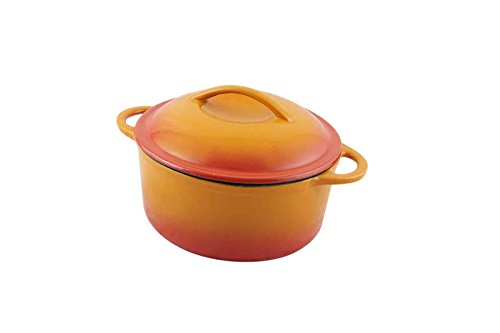 Preisvergleich Produktbild Fisko Profi Gussbräter orange 4,8 Liter Inhalt - induktionsgeeignet