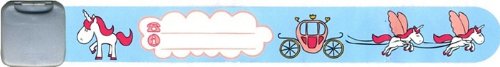 Infoband Wrist Band for Kids - Unicorns - Light Blue