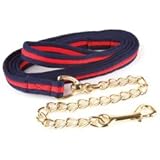 Hy weiche Führkette (erhältlich in den Farben Dunkelblau/Grün, Dunkelblau/Grau oder Schwarz/Grau) - weiche Führkette mit Handschlaufe