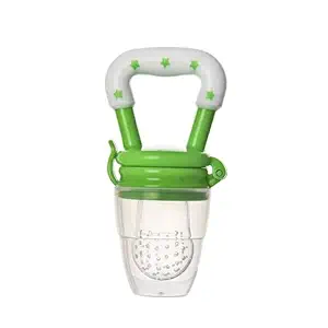 naughty baby Green Silicone Food/Fruit Nibbler, Soft Pacifier/Feeder, Teether for Infant Baby, Infant, BPA Free (Green)