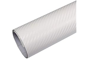 ‎RAPID TECK Rapid Teck® 5,26€/m Premium 3D Carbon Weiß - 50cm x 1,52m - Blasenfrei mit Luftkanälen - Auto Folierung - Car Wrapping Folie - Schwarze Folie Auto