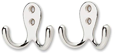 SMART SHOPHAR Aluminium Alloys Single Jack(J) Wall Hook 1 Leg Silver, Pack of 6 / Heavy Duty J Hook for Hanging Keys, Cup, Coat, Hat, Kitchens Towel, Bathroom, Office/Screws with Plastic Plugs