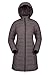 Produktbild Mountain Warehouse Lange gepolsterte Daunenjacke von Furnace - Wasserdichte Regenjacke, Leichter Damen-Wintermantel, Daunenfüllung, warm - für einen Campingurlaub. Dunkelgrau DE 48 (EU 50)