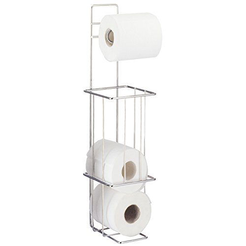 Tatkraft Lager Stand Toilettenpapierhalter Stahl Verchromt 13X13X53 cm