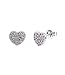 Produktbild SIX Ohrstecker: 925er Silber Ohrschmuck in Herzform, inkl. Geschenkbox, Herz Ohrringe mit Strasssteinen, Echtschmuck, Valentinstag (773-367)