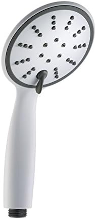 Round Water Saving Handheld Shower Head - White