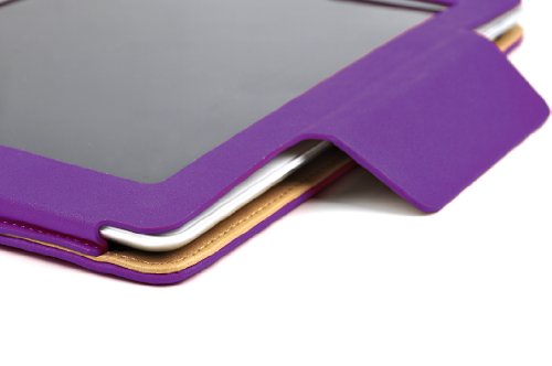 iPad 4 Hülle – JAMMYLIZARD Ledertasche Smart Cover mit Standfunktion (mit Retina) für iPad 4. 3 & 2, VIOLETT & HONIG - 4