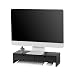 Produktbild SoBuy® BBF02-SCH Monitor Bildschirm Ständer Monitorerhöhung Bildschirmerhöher Monitorständer mit 2 Schubladen Schwarz BHT ca.: 47x18x11cm