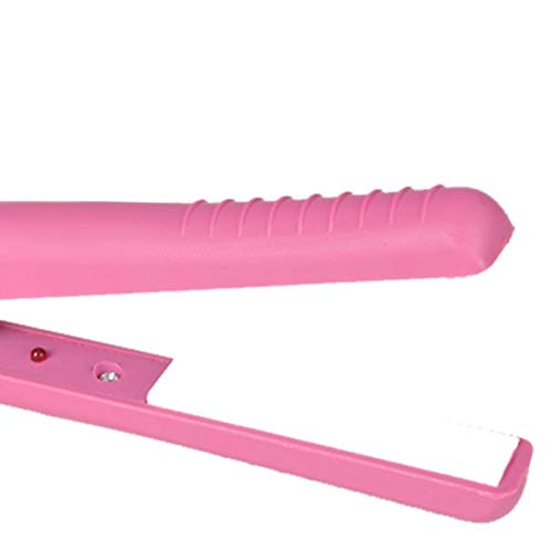 Mini hair straightener Iron Pink Ceramic Electronic Hairs Straightening styling tools Home Use with pink color