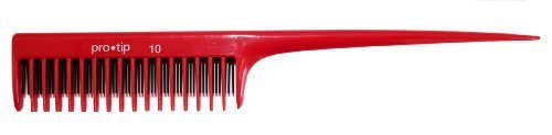 Pro Tip Hairdressing Back Combing Tail Comb PTC10 208mm - RED