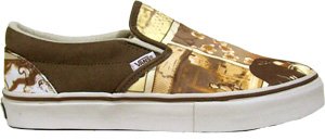 Vans Classic Slip on LX Raso Print/Plum Kitten/Rainy Day Womens Shoe 45471 (UK3)