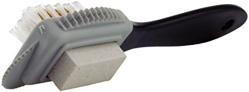 TelMo® Suede Raulederbürste Abrasive Cleaning Brush with Rubber Besteckung Wire and Brass