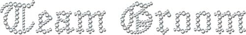Diamante Diamonte Hotfix Wedding Transfer Rhinestone iron on Motif "Team Groom-1L" -St...