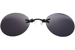 Cikiki Okulary przeciwsłoneczne z klipsem do nosa okrągłe okulary Morpheus Vintage Sun UV400 okulary przeciwsłoneczne bez oprawek Pince-Up