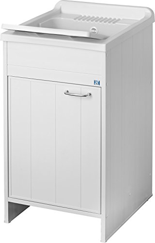 Negrari 9006K, Lavamanos para interior / exterior, Blanco, 45 x 50 x 87 cm