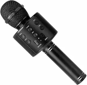 Y2H Wireless Bluetooth Handheld Microphone for Karaoke|Portable Mic| Singing Microphone/Mic and Bluetooth Speaker Compatible with iPhone/and All Android Smartphones Blue or Black