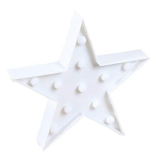 Rainbow Fox LED Escritorio Lámparas estrella Luces Animal Luz de noche Decorativo Interior Iluminación Batería Funcionar (estrella-blanca)