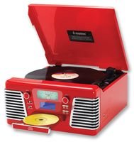 Dynamic-Res STEEPLETONE - USB ROXY 3 ENCODE - RED - CD SYSTEM/TURNTABLE, RETRO, RED - Pack of 1 --