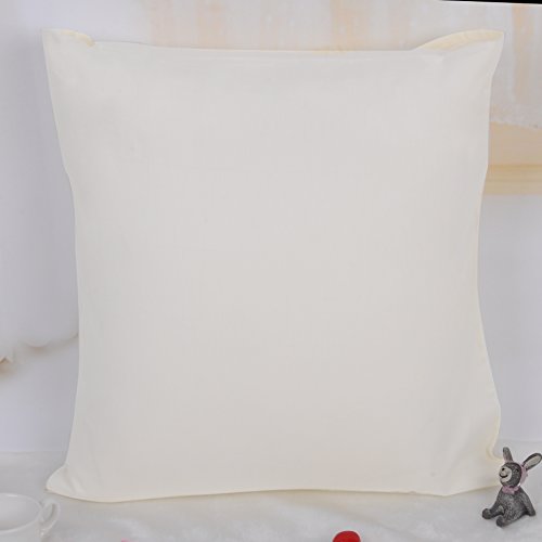 WOLTU KB5119ws , Kissenbezug Kissenhülle 100% Baumwolle , Sofakissen Dekokissen Bezug , Kopfkissen Hülle Bezüge , 80×80 cm , Weiß - 7