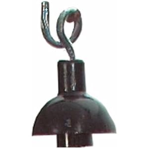 Weidezaun Elektrozaun Isolator Kopfisolator Metallgleitöse für Stahlpfahl 7mm schwarz 25 St.