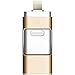 Produktbild SpLYJ Externer Speicher USB-Flash-Laufwerk kompatibel mit iPhone IPad IOS MacBook Android Type-C und USB Memory Stick (Farbe : Gold, größe : 128GB)