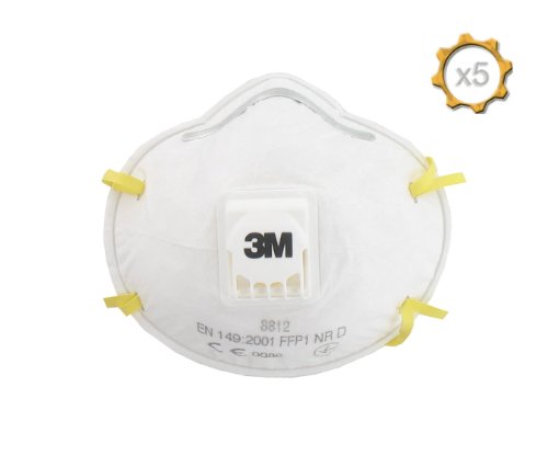 Preisvergleich Produktbild 3M Staubschutz-Maske 8812, FFP1 mit Ventil, 5 Stück