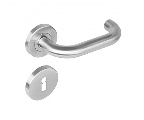 Preisvergleich Produktbild 2er Türgriff-Garnitur aus Edelstahl PAMELA