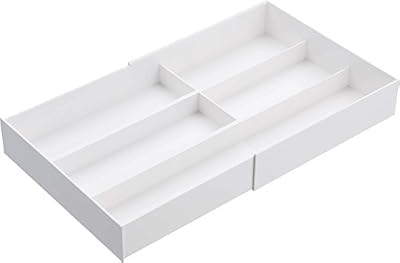 Yamazaki Tower Extended & Slide Porte-Couverts, Acier, Blanc