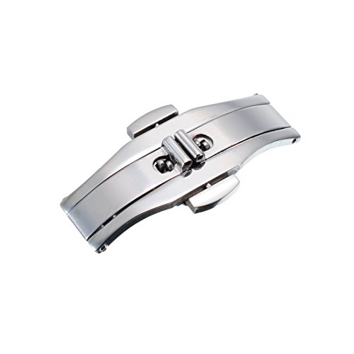 23mm Edelstahl Sicherheitsfaltschliesse Faltschliesse poliert fuer Uhrenarmband Uhrenverschluss Stahlfarb 23mm Edelstahl Sicherheitsfaltschliesse Faltschliesse poliert fuer Uhrenarmband Uhrenverschluss Stahlfarb