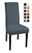 Produktbild SCHEFFLER-HOME Mia Stuhlhussen 2 Stück, Stretch-Hussen Stuhl-Bezug bi-elastische Schutz-Husse, Dekor moderne Spann-Abdeckung mit Gummiband - Grau