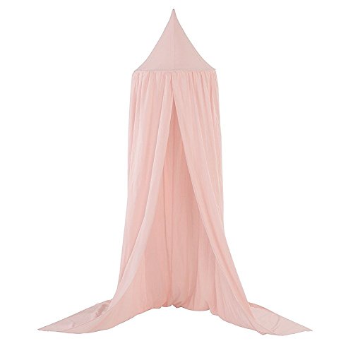 Shayson Princess Bed Canopy Kids Mosquito Net Canopy Cotton Cloth Tents Kids Play Tent for Childrens Room Hanging Decorate Indoor Outdoor Bedroom (Pink)