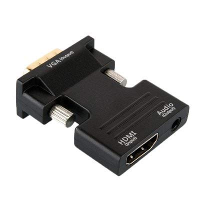 Preisvergleich Produktbild HaiMa Für Hdmi to Vga Audio Adapter-Jet Black