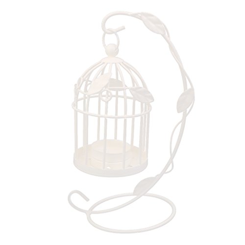Farola Vela Portavela Candelabro de Té Colgante Forma Jaula De Pie De