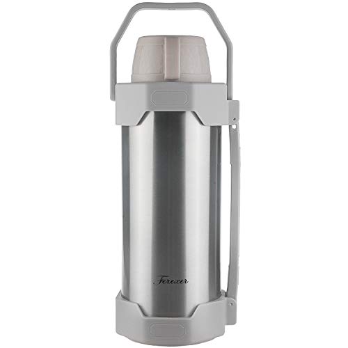 Ferexer Termo de Acero Inoxidable Botella de Agua Acero Inoxidable Doble Pared 3000 ML 3 Liter Plata