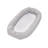 BabyDan Cuddle Babynest (0 bis 6 Monate, Grau)